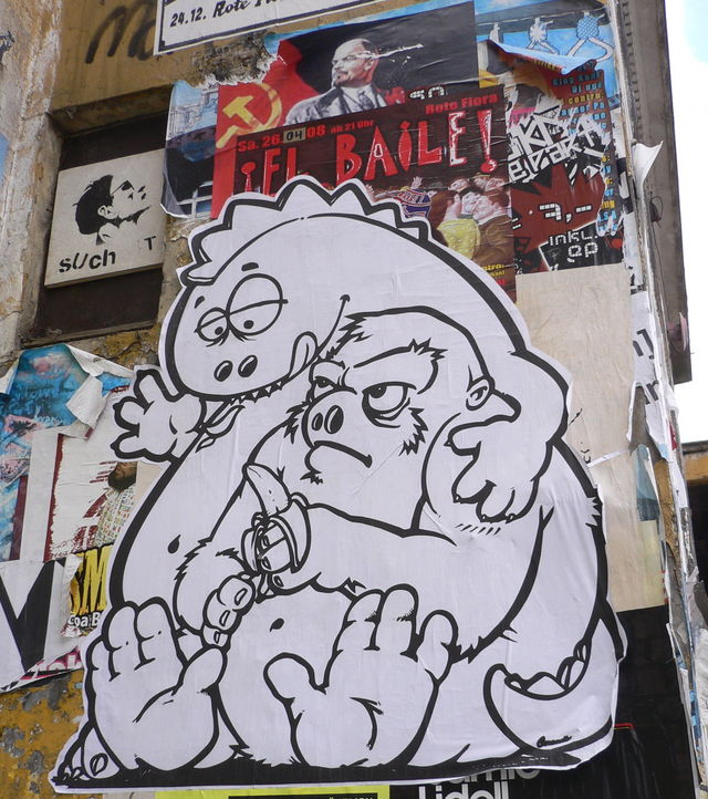 buddys streetart dinosaurier hamburg schanzenviertel gorilla 