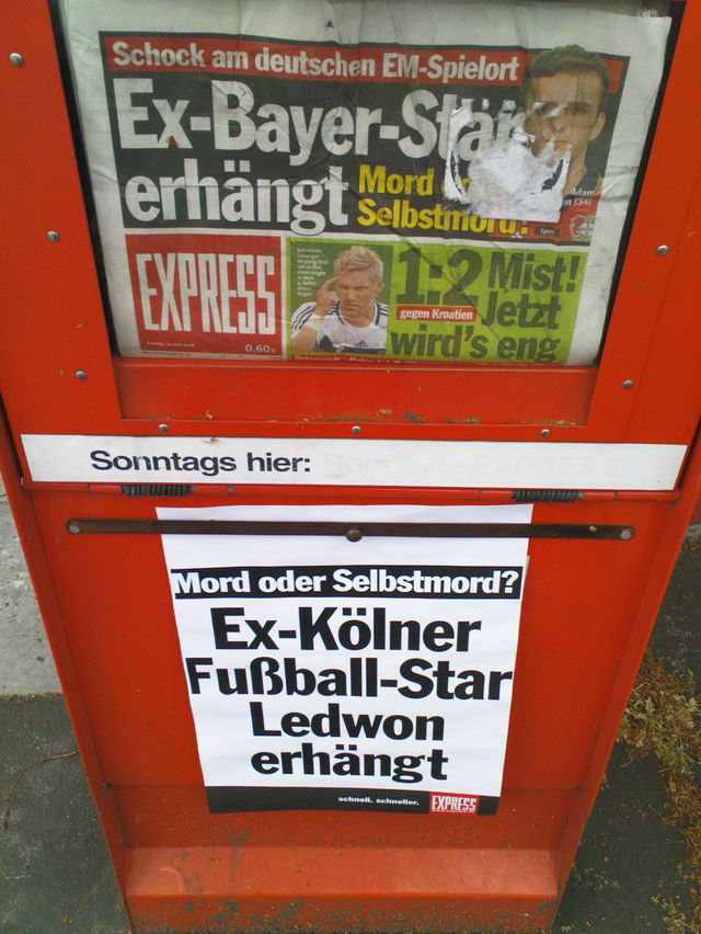 bayer-k�ln-star fu�ballspieler express k�ln schlagzeile tod Leverkusen fu�ball bayer 
