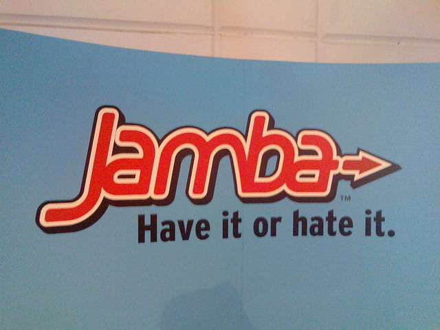 Einsicht claim jamba logo slogan hate 