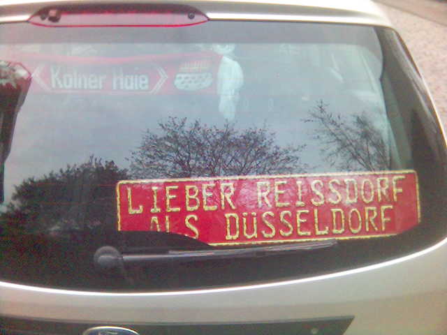 Lieber Reissdorf als Dsseldorf! haie koelsch auto bier duesseldorf koeln reissdorf lokalpatriotismus 