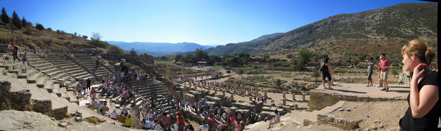 Ephesus ephesus trkei touristen melanie kusadasi panorama 