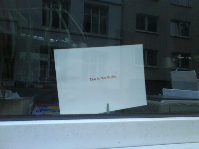 This Is Not Berlin... kln werbung berlin lokalpatriotismus postkarte 