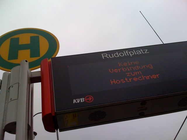 rudoffline anzeige display kvb rudolfplatz led 
